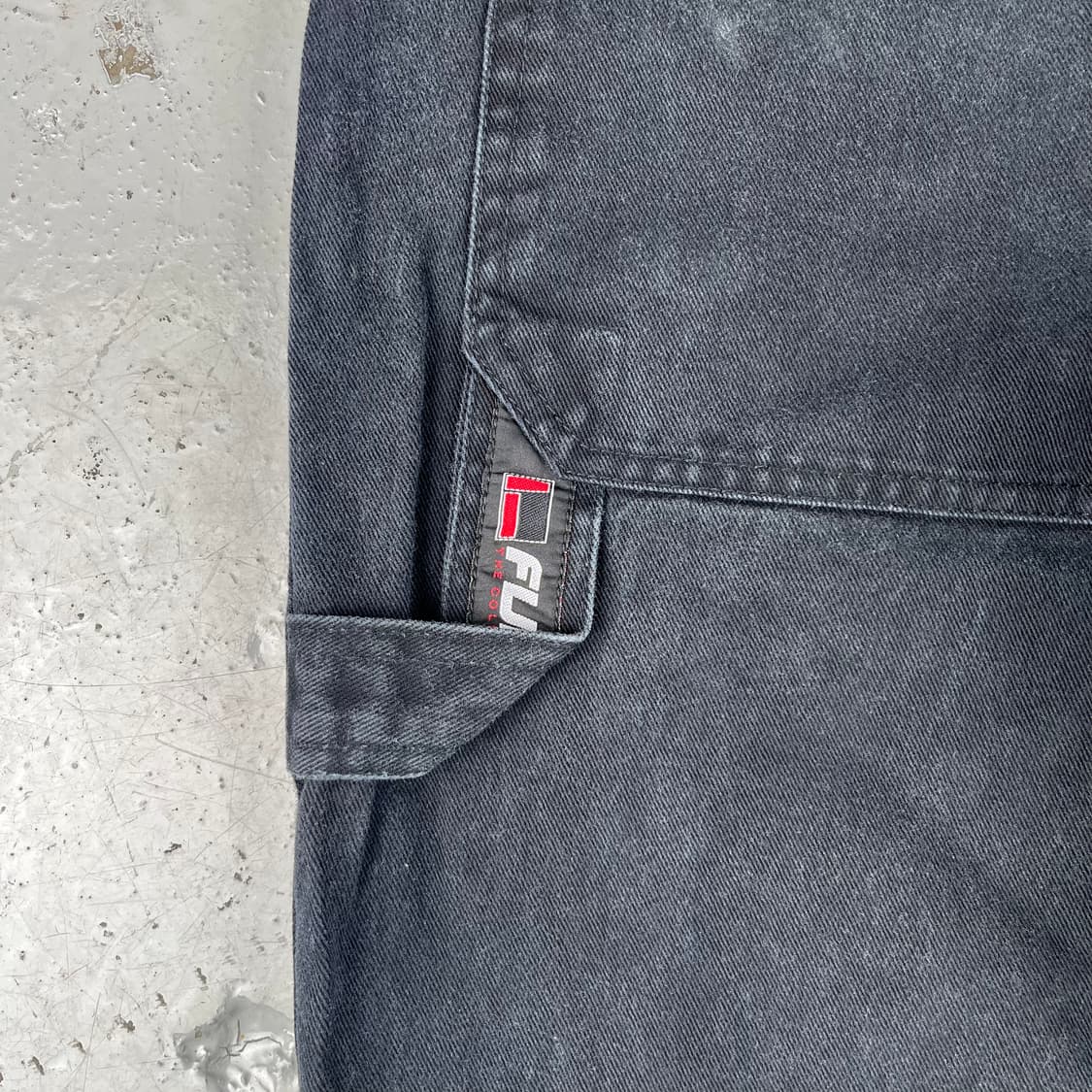빈티지 Fubu 더 콜렉션 리플렉티브 로고 카펜터 데님 팬츠 블랙 상품이미지8