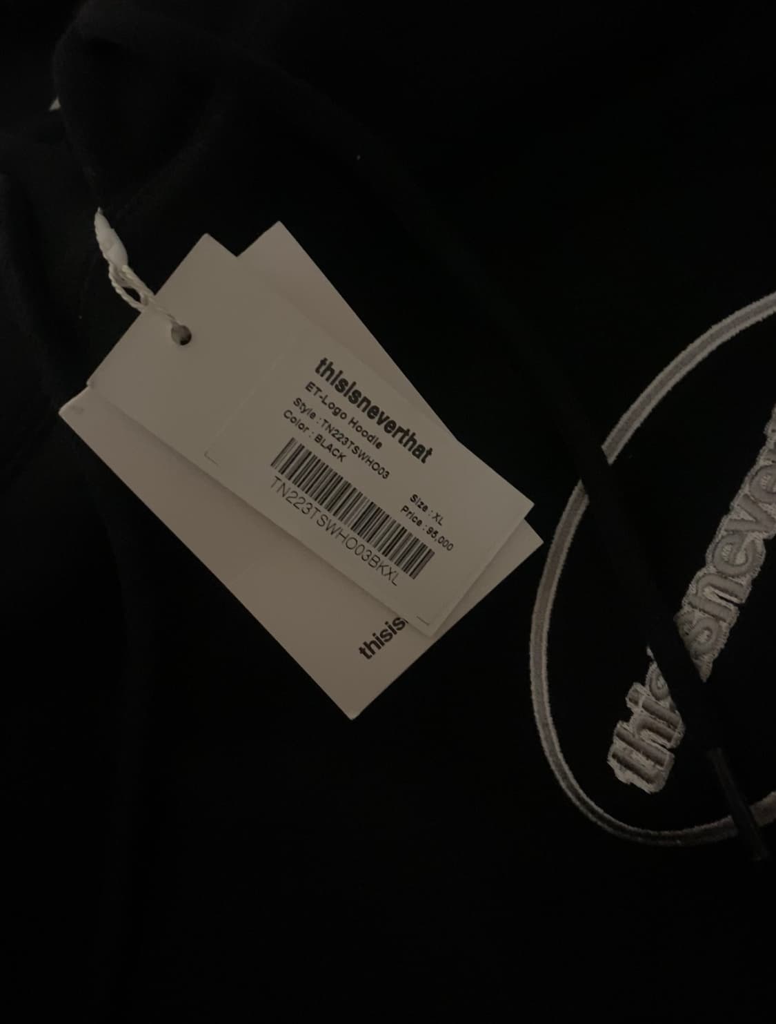 디스이즈네버댓 후드티 새상품 XL ET-Logo Hoodie Black 상품이미지4