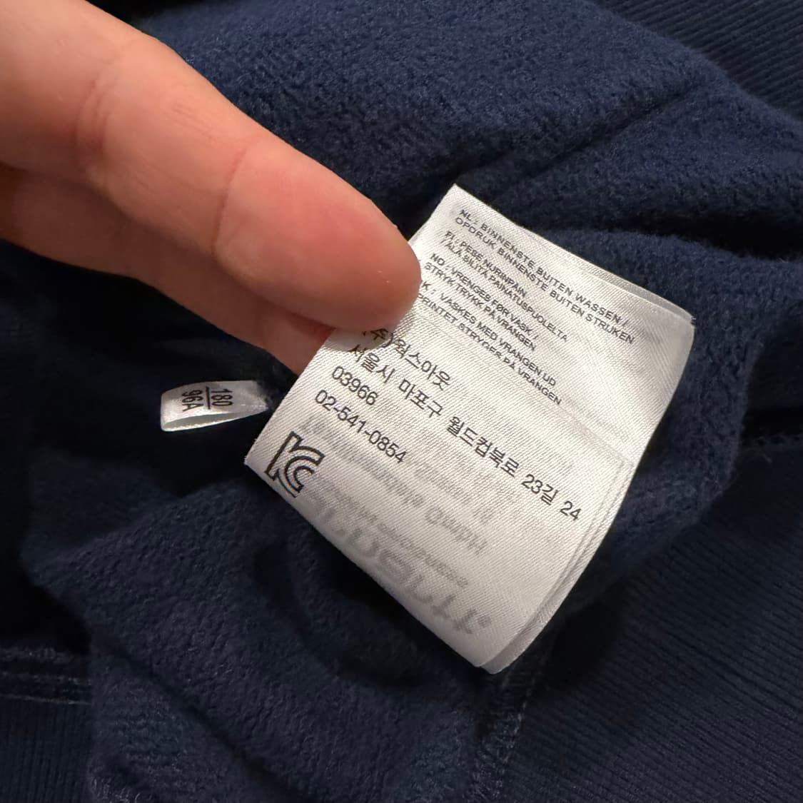 [L] 칼하트 네이비 오렌지 로고 후드티 B284 상품이미지7