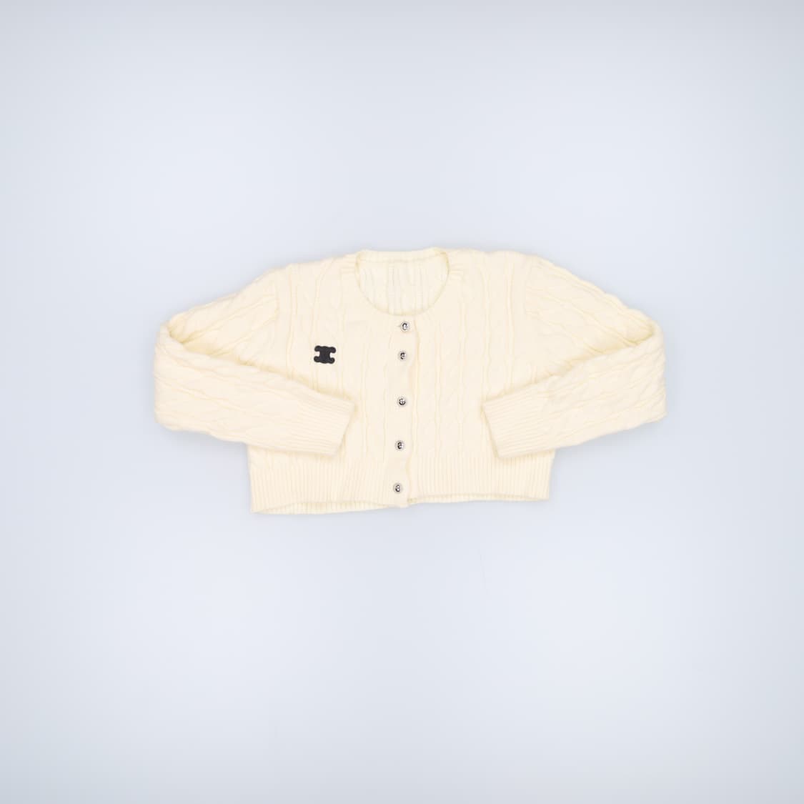 [44반정도] 빈티지 여성 꽈배기 크롭니트 가디건 1222H1 상품이미지1