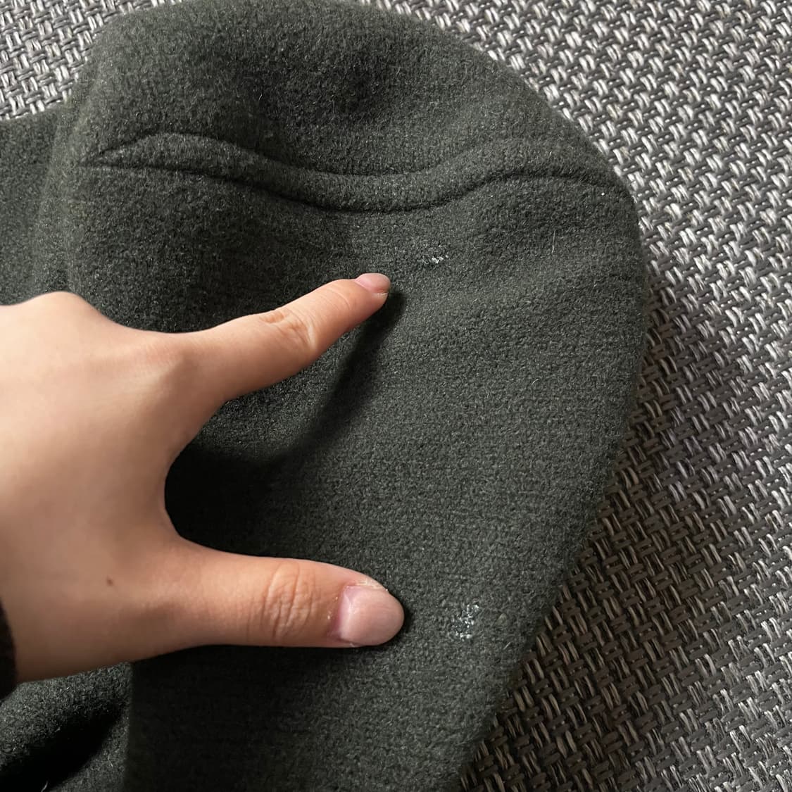 유니클로 카키 투포켓 떡볶이 더플 코트 L 상품이미지5