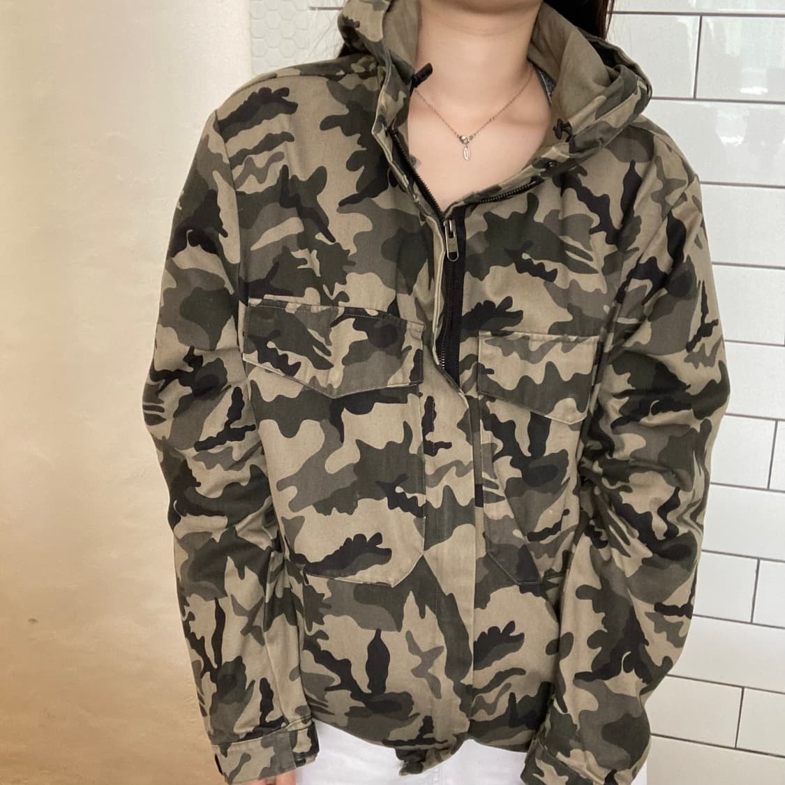 자라 카모플라쥬 후드 자켓 상품이미지4