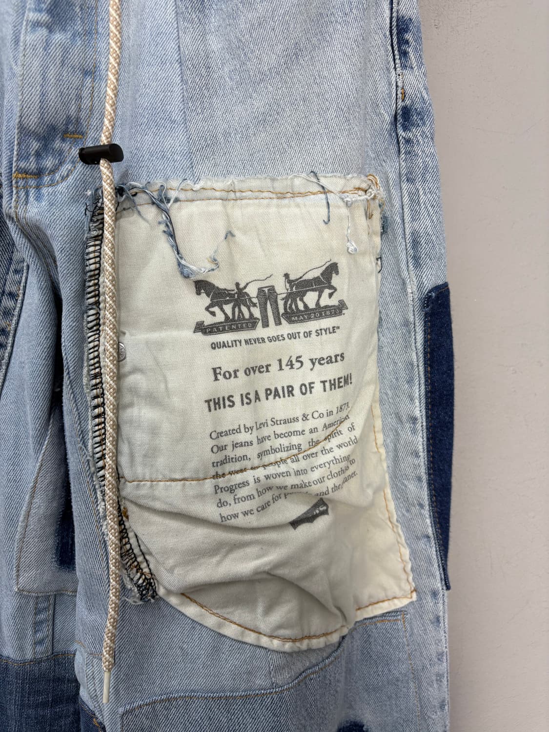 리바이스 패치워크 커스텀 데님 팬츠 A2741 상품이미지4