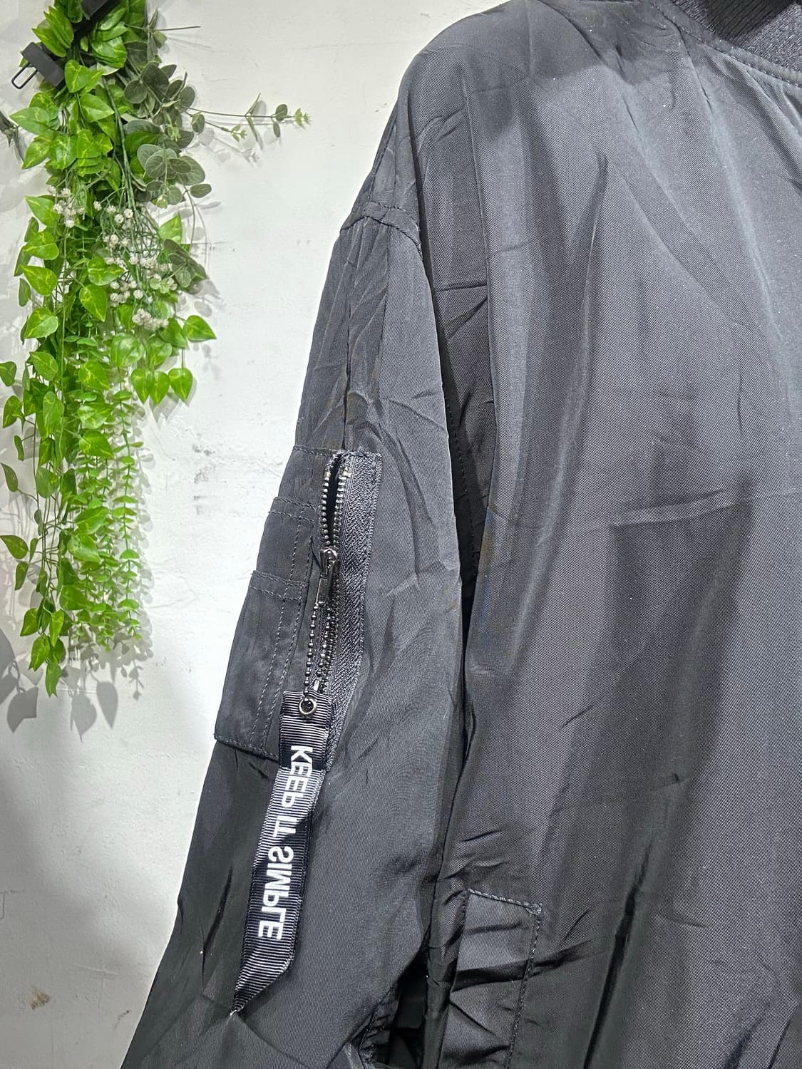 일본 빈티지 블랙 오버핏 바람막이 자켓 M 상품이미지4