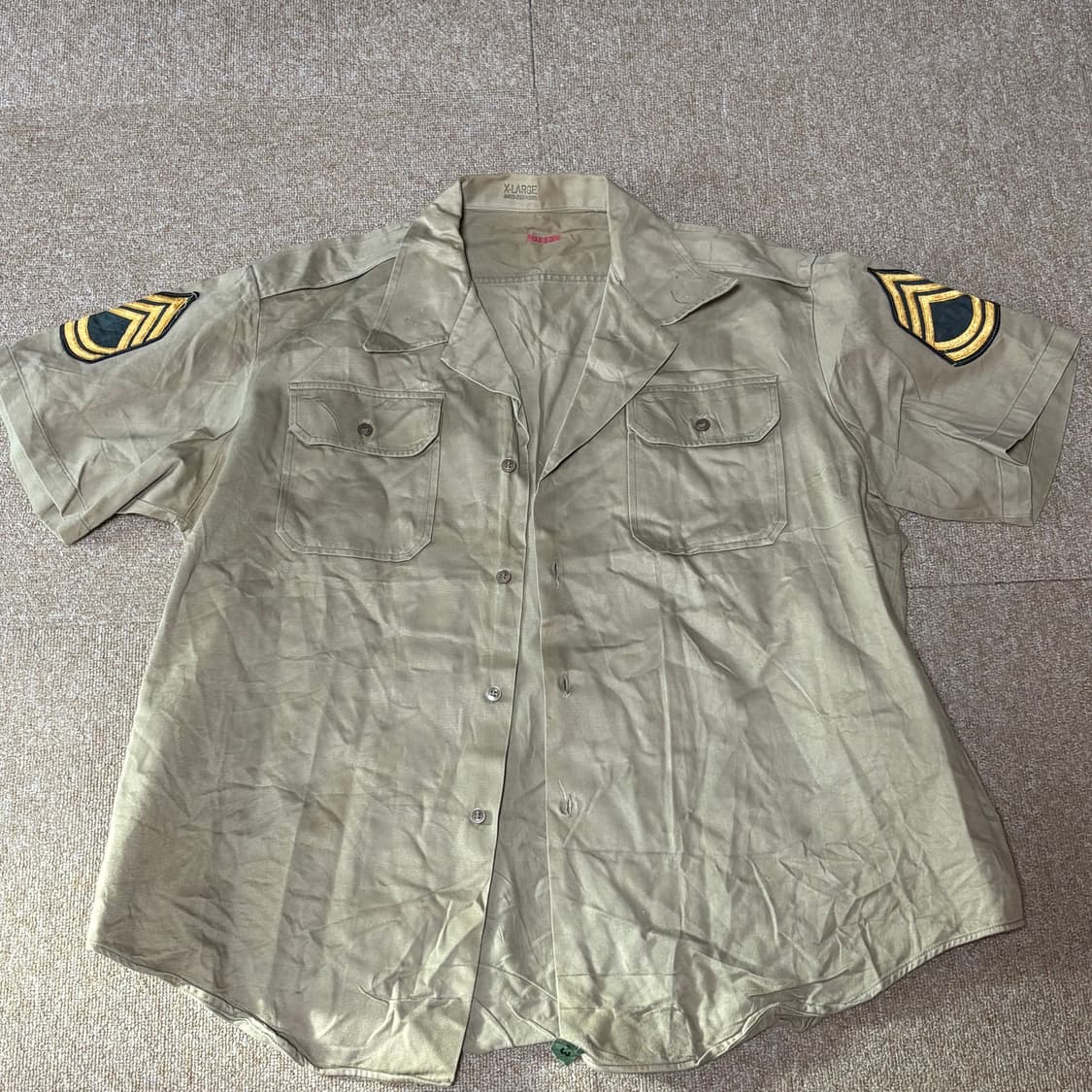 미육군 밀리터리 반팔셔츠 XL 상품이미지1