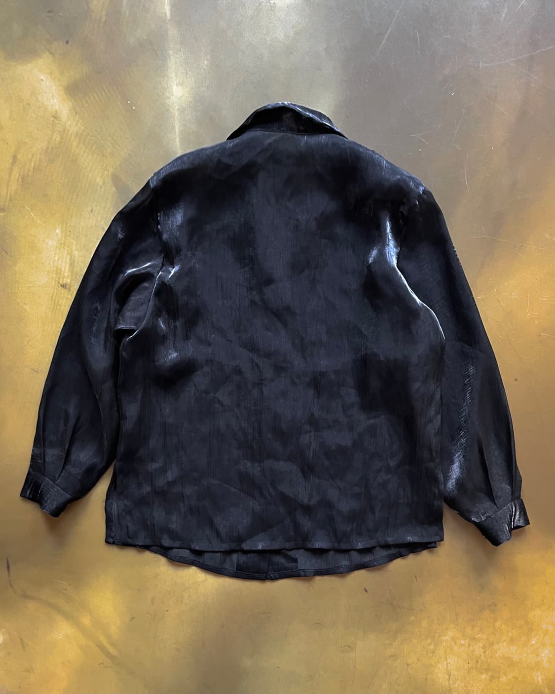Jpn Vintage Open Collar Black Shirt 상품이미지9