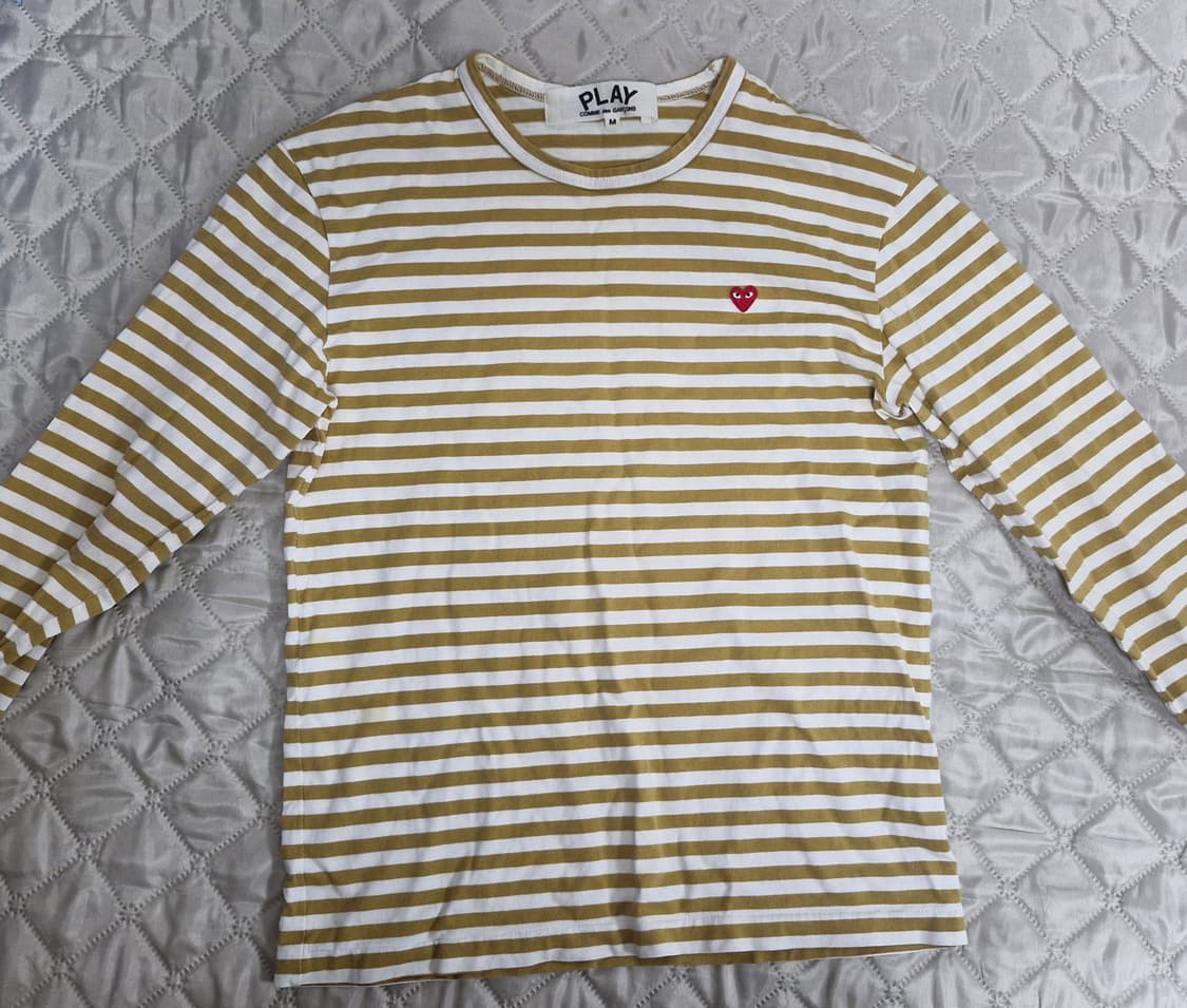 꼼데가르송 플레이 스트라이프 긴팔 상품이미지1