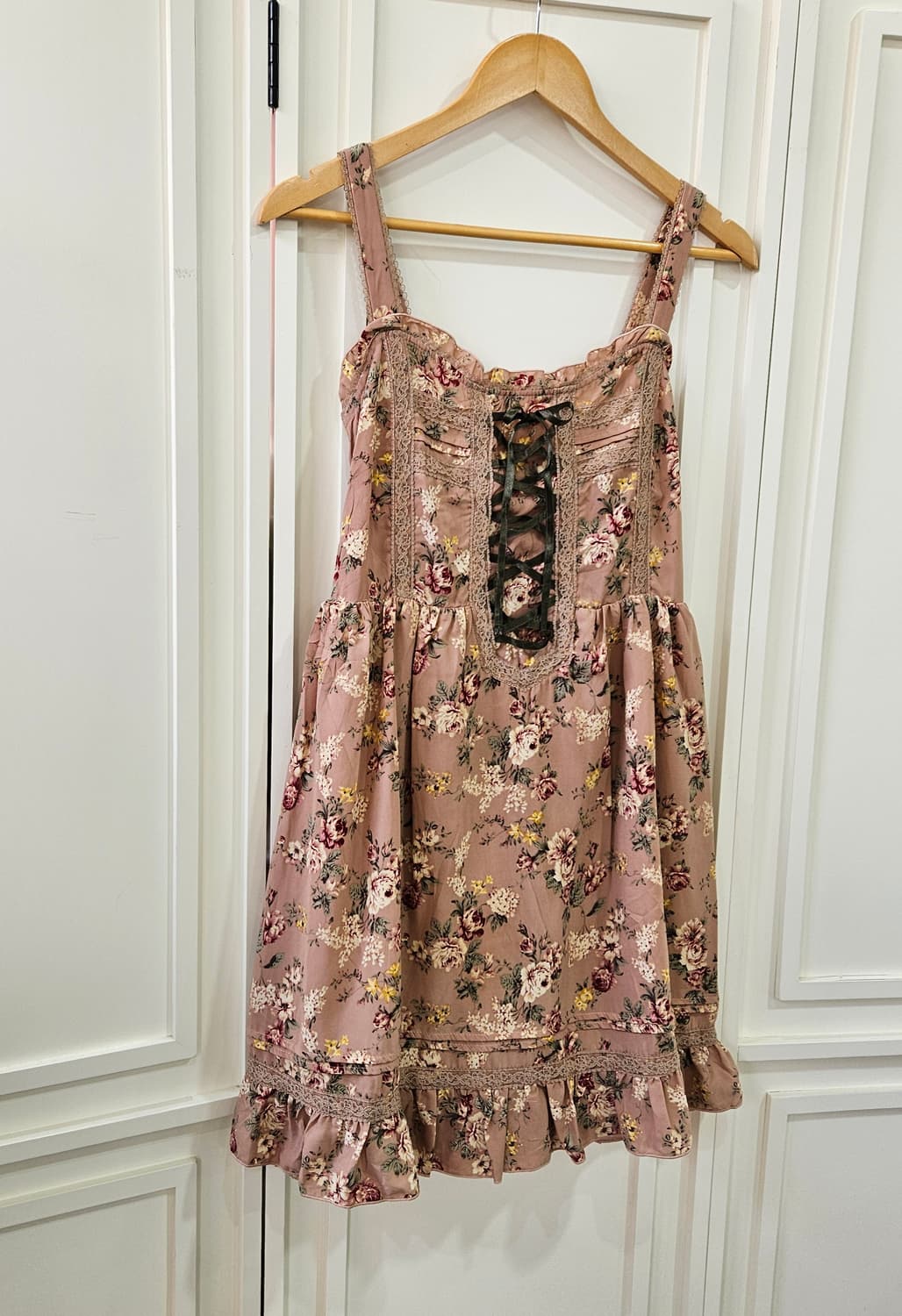 엑시즈팜 로즈 플라워 레이스 원피스 상품이미지2