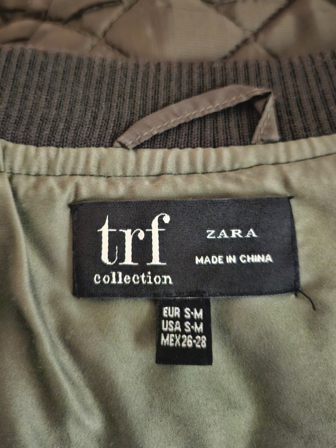 (단종레어)자라 TRF 카키 퀼팅 봄버 자켓 오버핏 간절기 아우터 S~M 상품이미지10