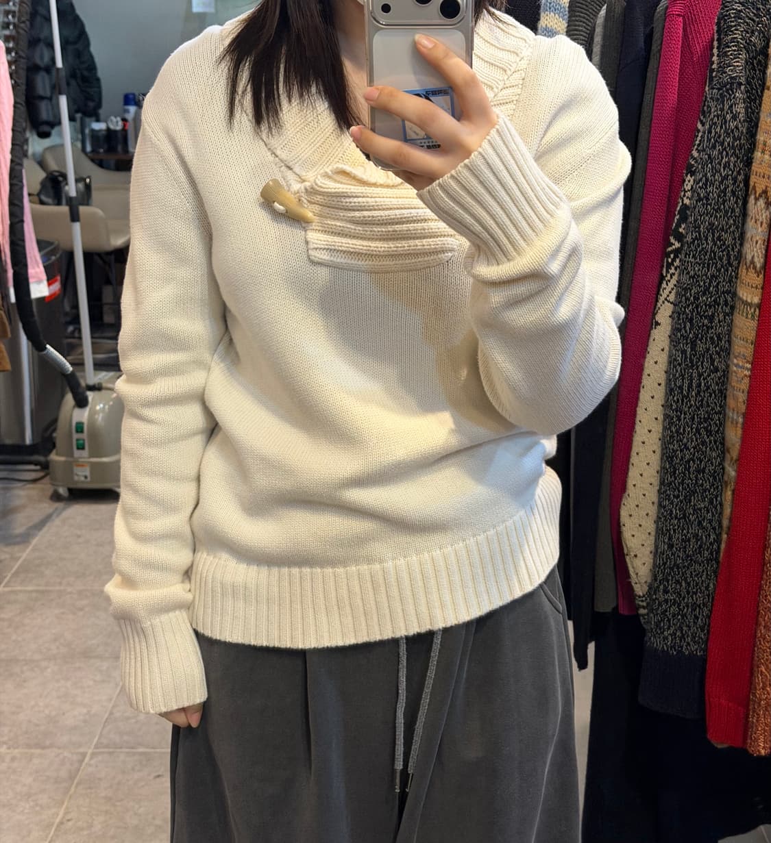 [NO.9] 로렌 아이보리 카라니트 상품이미지2