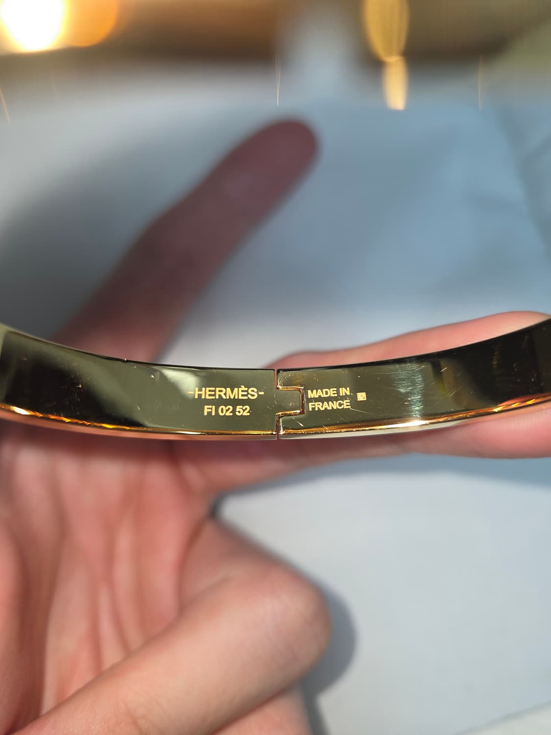 [A급] 에르메스 미니 클릭 샹달 브레이슬릿 팔찌 화이트 골드 상품이미지6