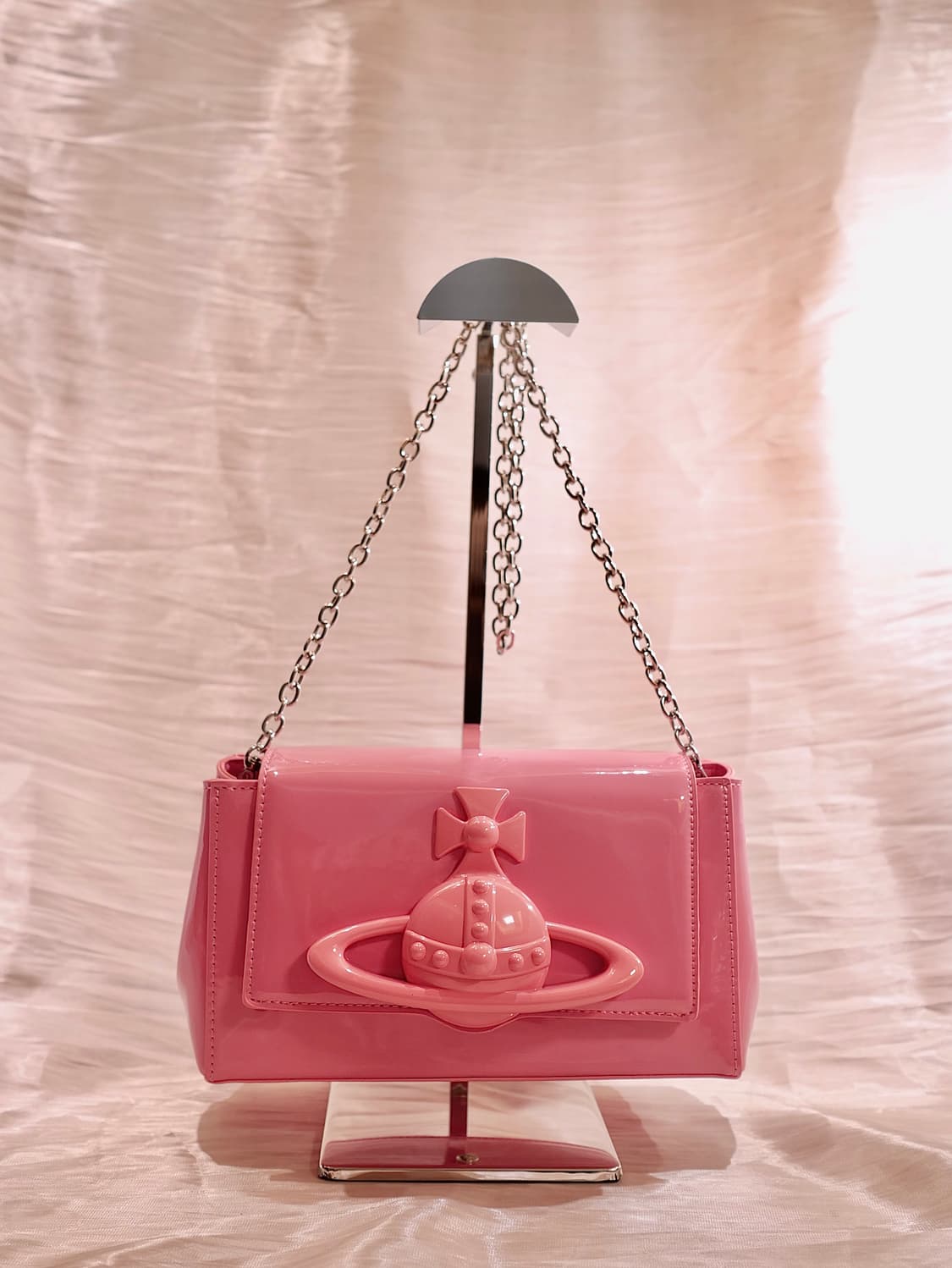 비비안웨스트우드 핑크 헤이즐 미디움 숄더백 상품이미지4