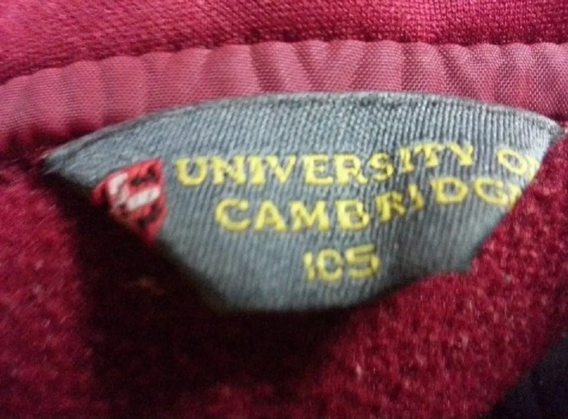 유니버시티 오브 캠브리지 남성 기모 반집업 자켓 버건디 105 상품이미지3