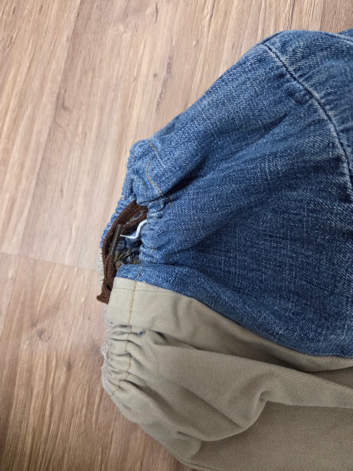 빈티지 하프앤하프 벌룬 데님 팬츠 상품이미지2