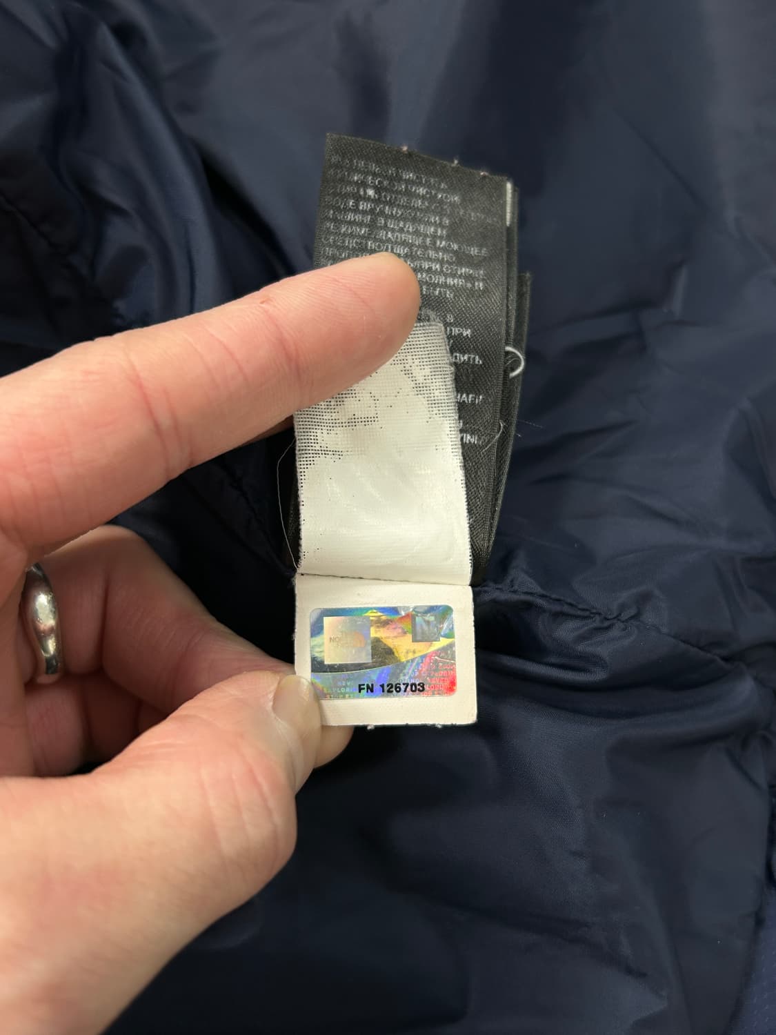  노스페이스 네이비 경량 패딩 S   상품이미지9