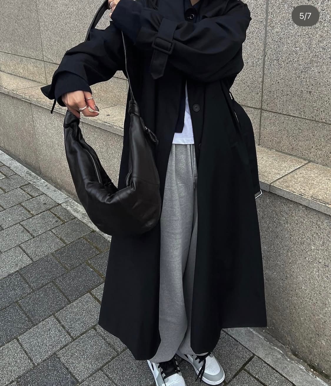 트리밍버드 트렌치코트_블랙 상품이미지4