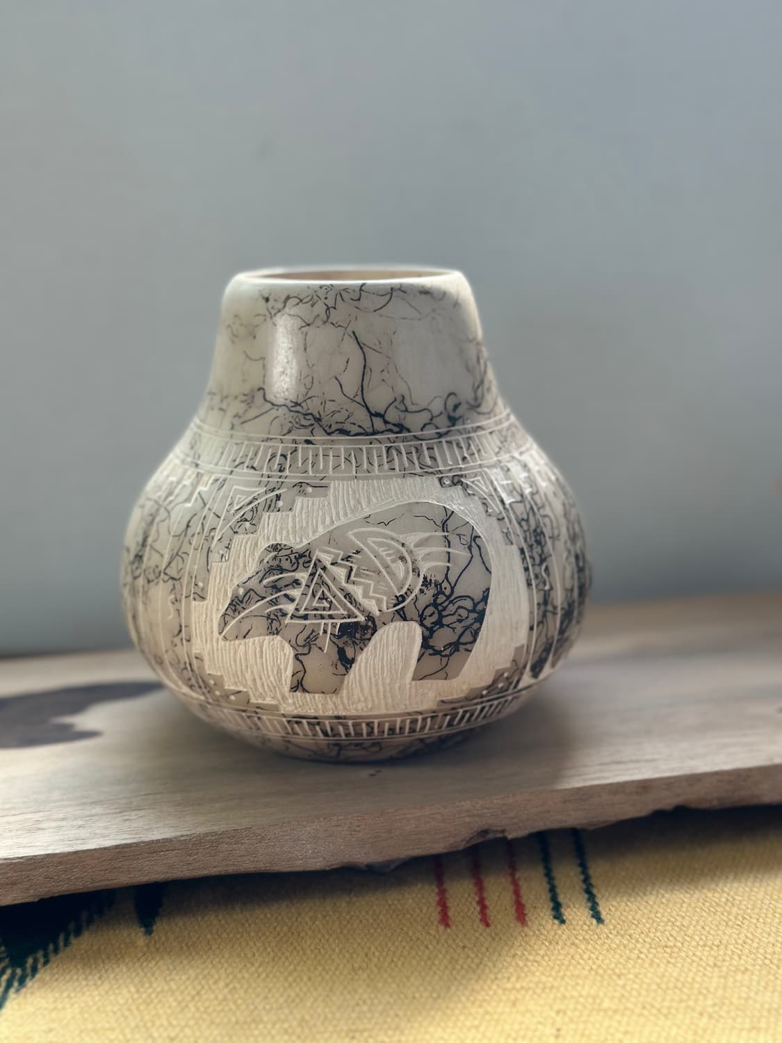 J Tso Navajo Horsehair Pottery Vase 상품이미지1