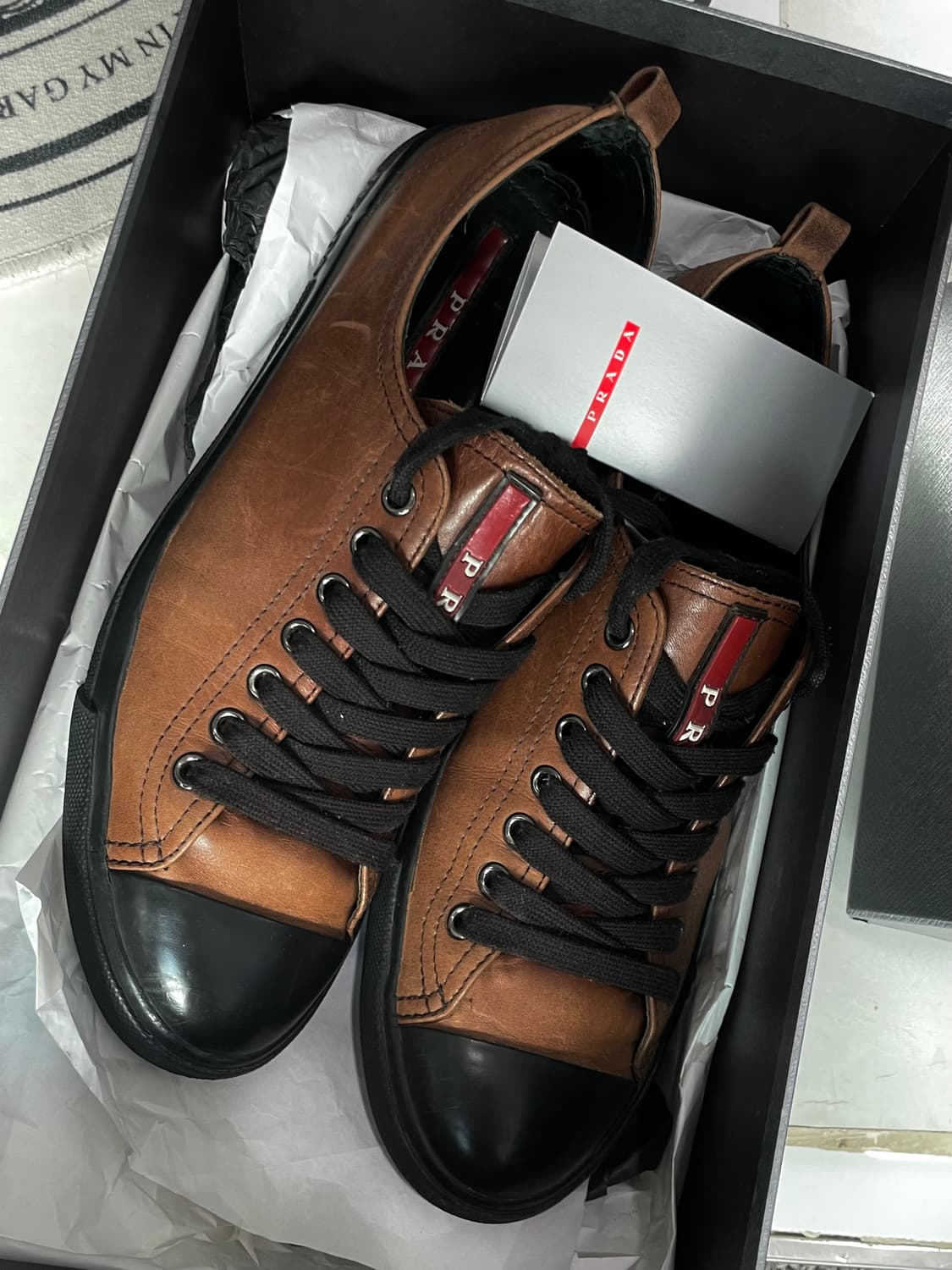 1999‘s Prada sport Brown Leather Lace Up 상품이미지1