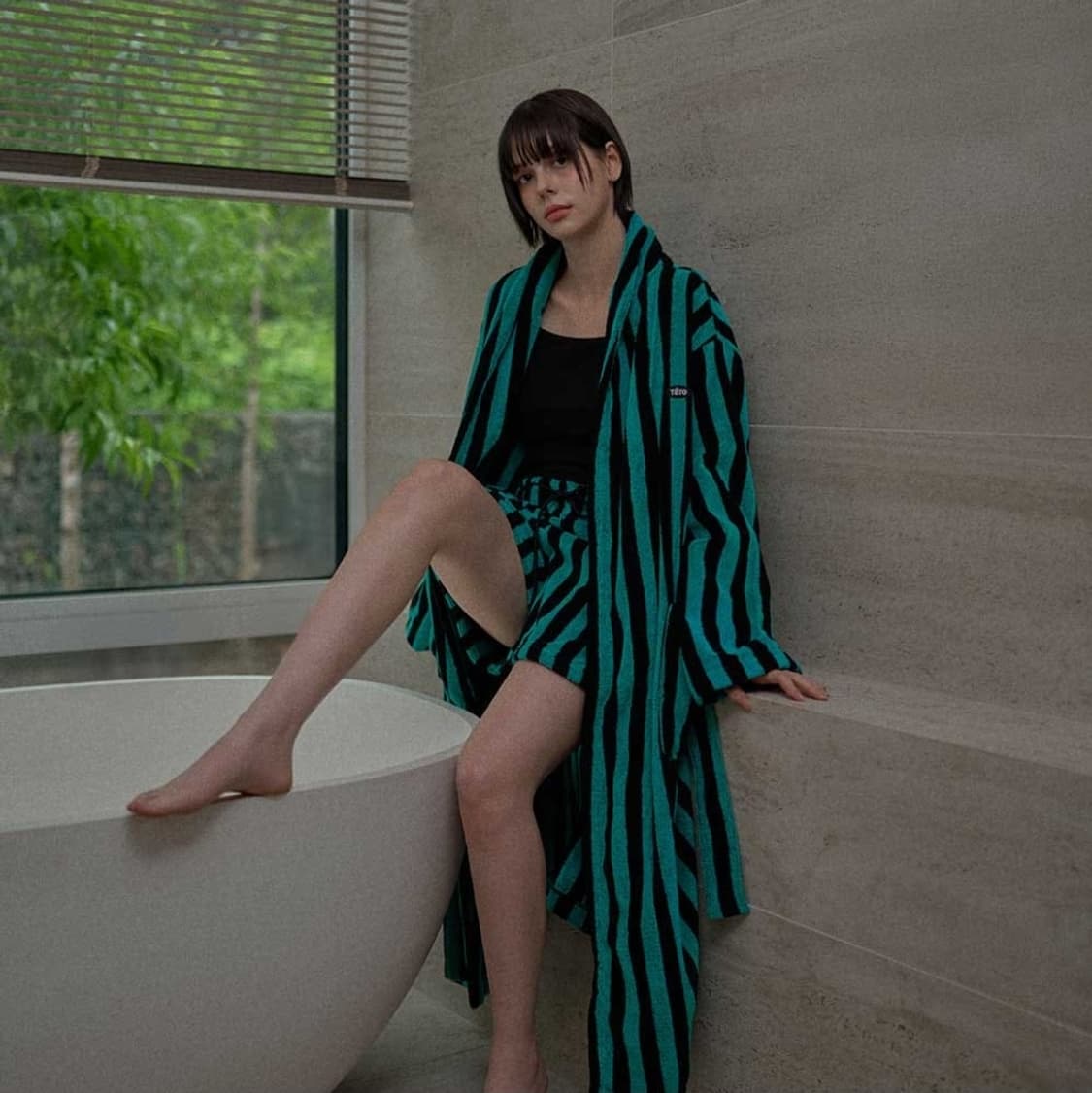 TETO 테토 스트라이프 수피마 코튼 로브 상품이미지2