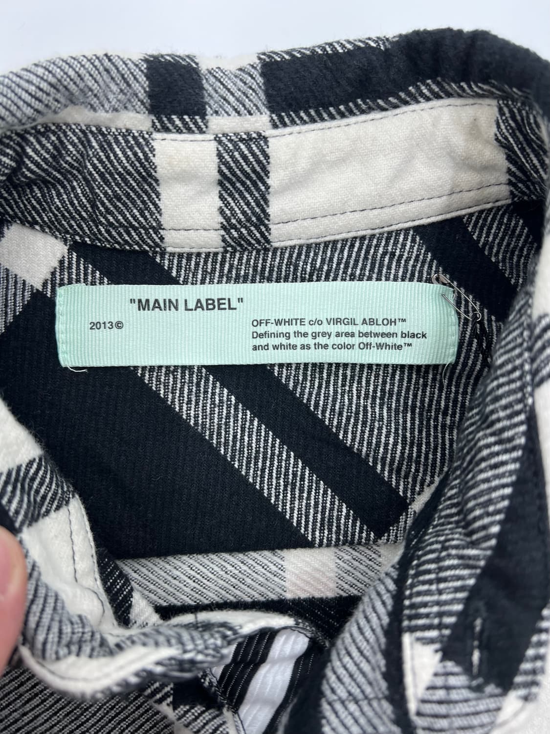 오프화이트 플란넬 셔츠 상품이미지4