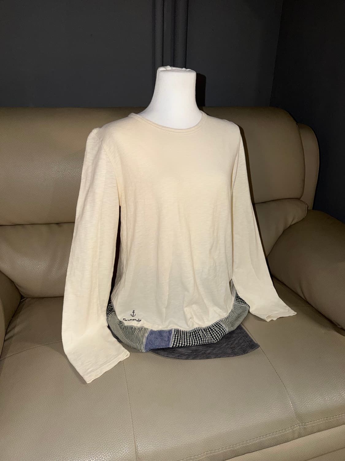 patchwork layered detail long sleeve 상품이미지1