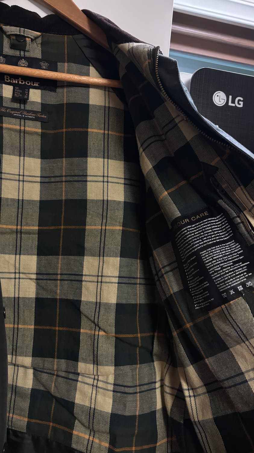 바버 비드넬 왁스 자켓 12사이즈 상품이미지4