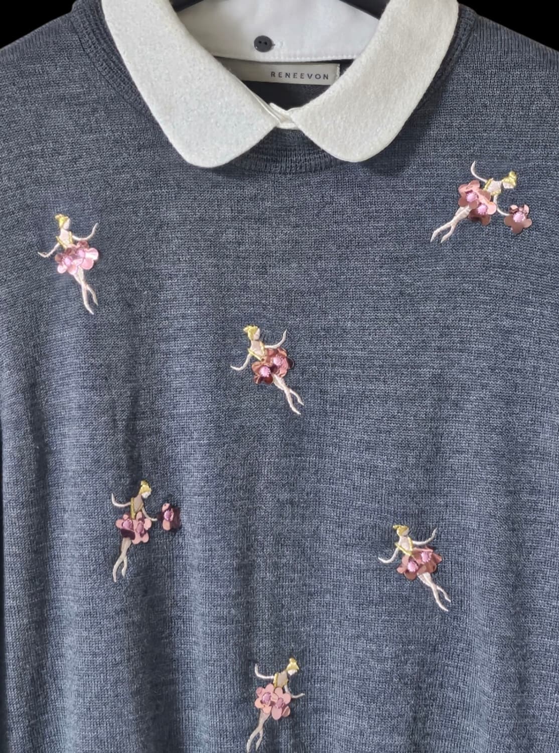 레니본 울100  발레리나 니트 55 / 상태 좋음 상품이미지4