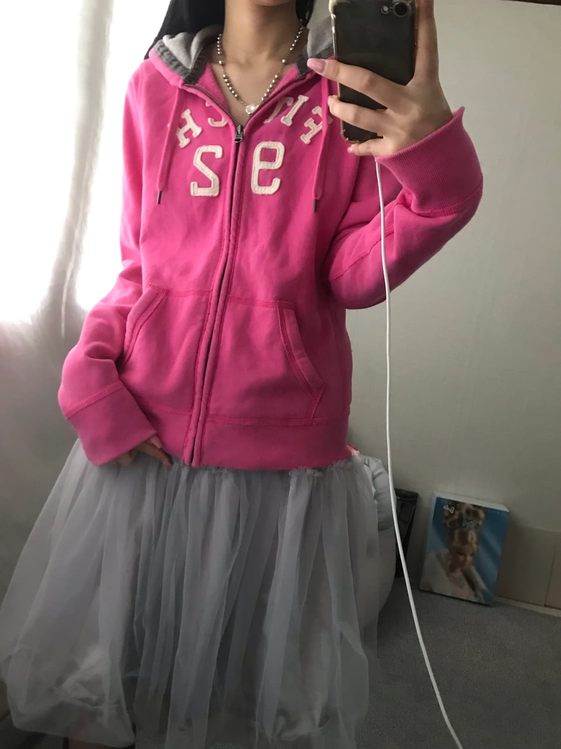 아베크롬비 핑크 후드집업 상품이미지3