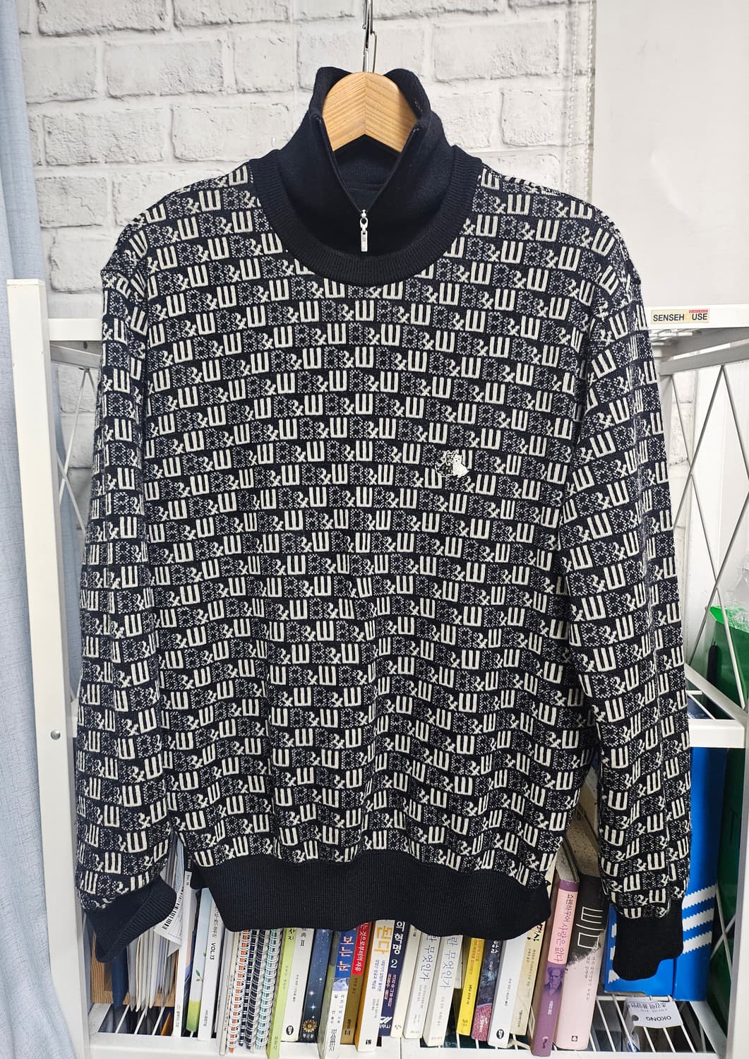 블랙앤화이트 남성골프 방풍니트100~ 라운드 니트티 MM04 상품이미지1