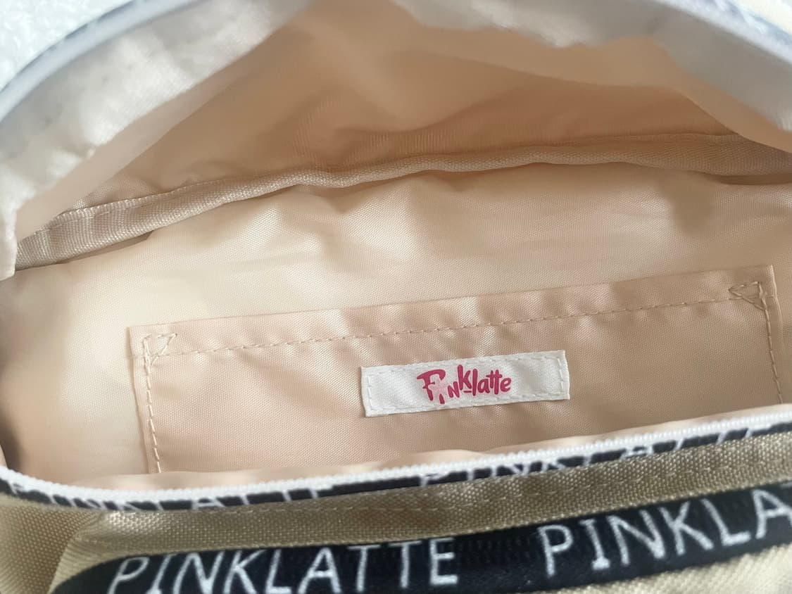 모리걸 빈티지 라떼갸루 핑크라떼 pinklatte 힙색 💛🖤✨ 상품이미지3