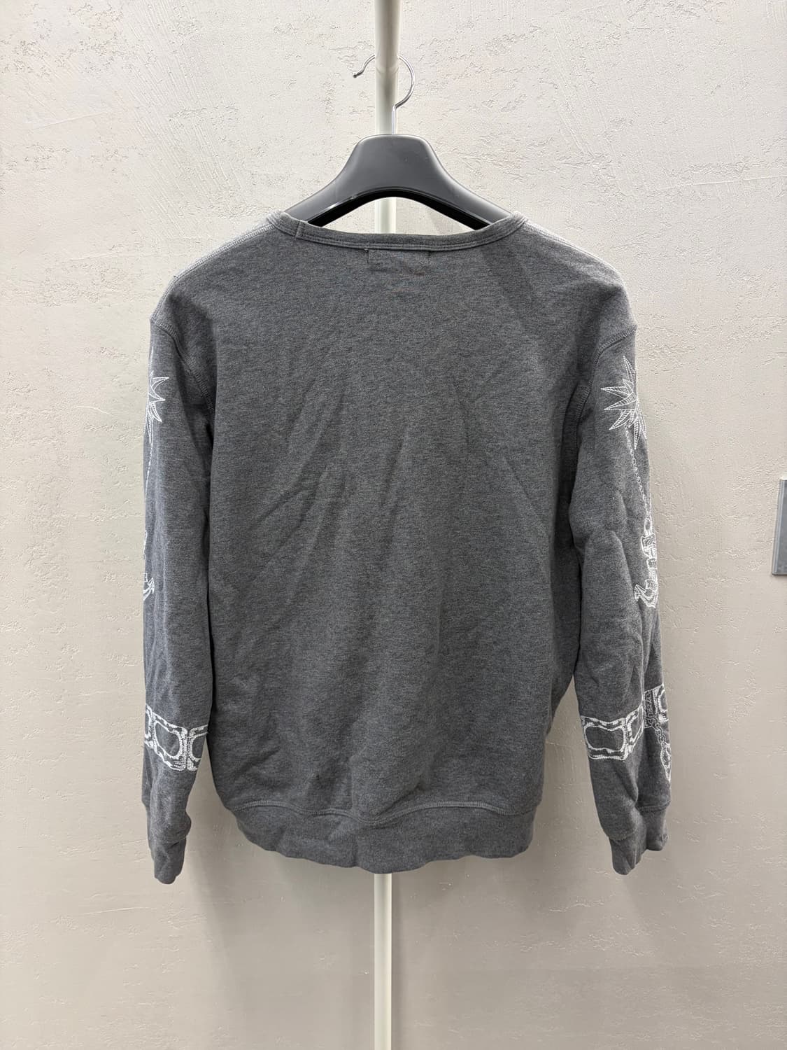 Alexander McQueen 해골 프린팅 맨투맨 티셔츠 회색 L 상품이미지5