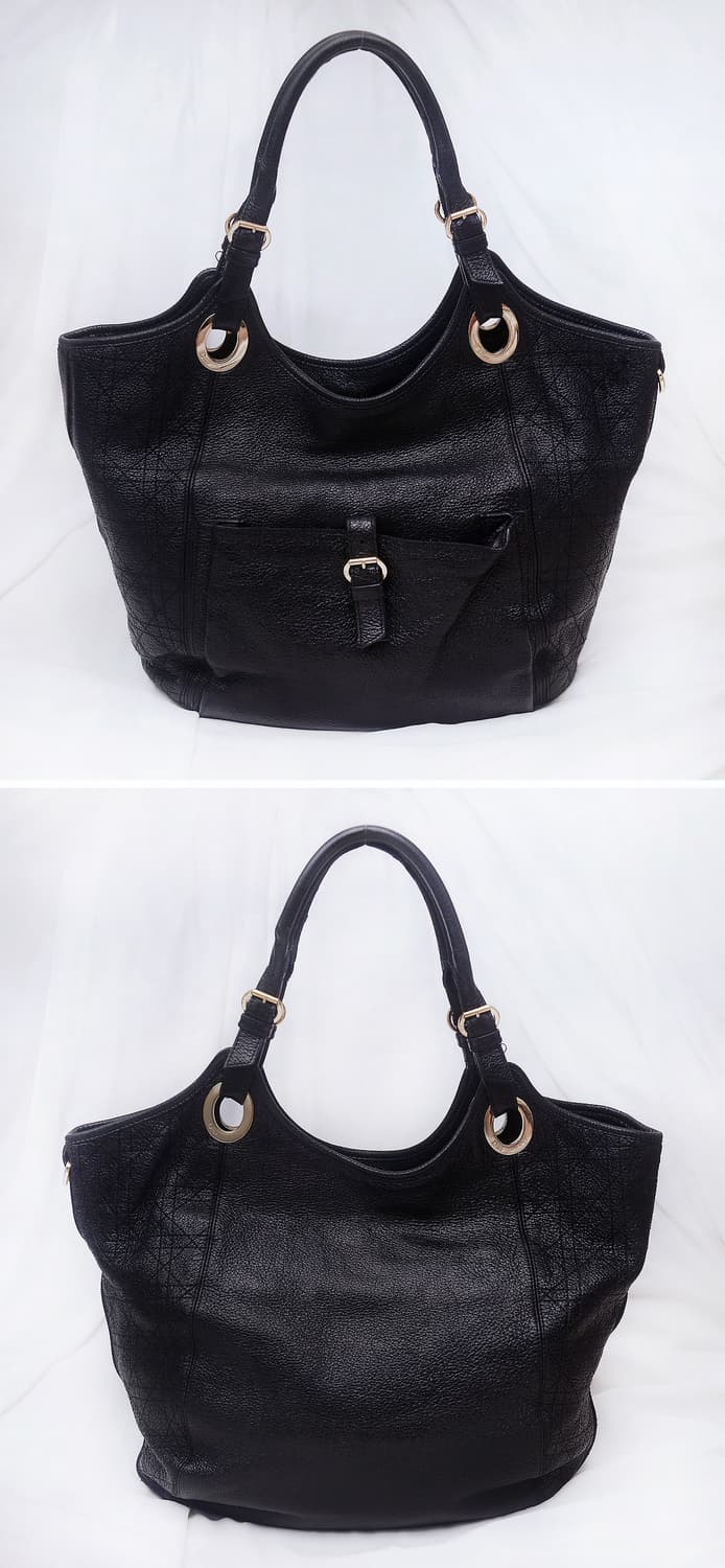 디올 (Dior) 블랙 까나쥬 디어스킨 빅토트.숄더백 상품이미지3