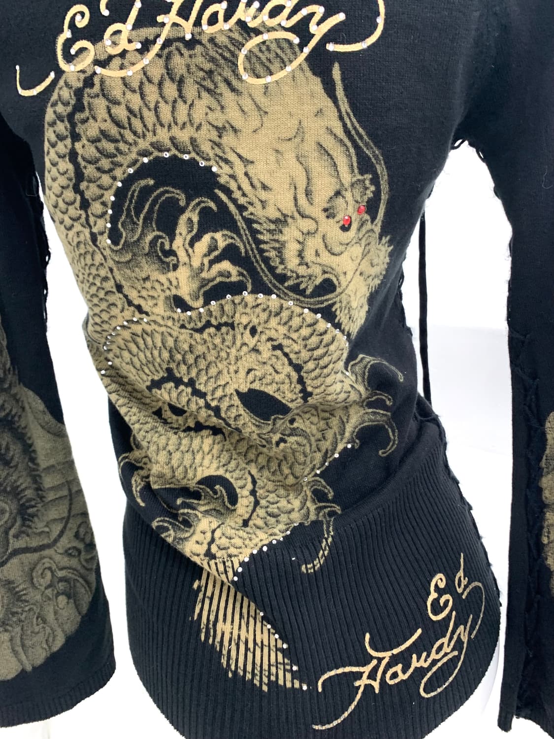 Ed Hardy oriental detail slim fit hoodie 상품이미지8