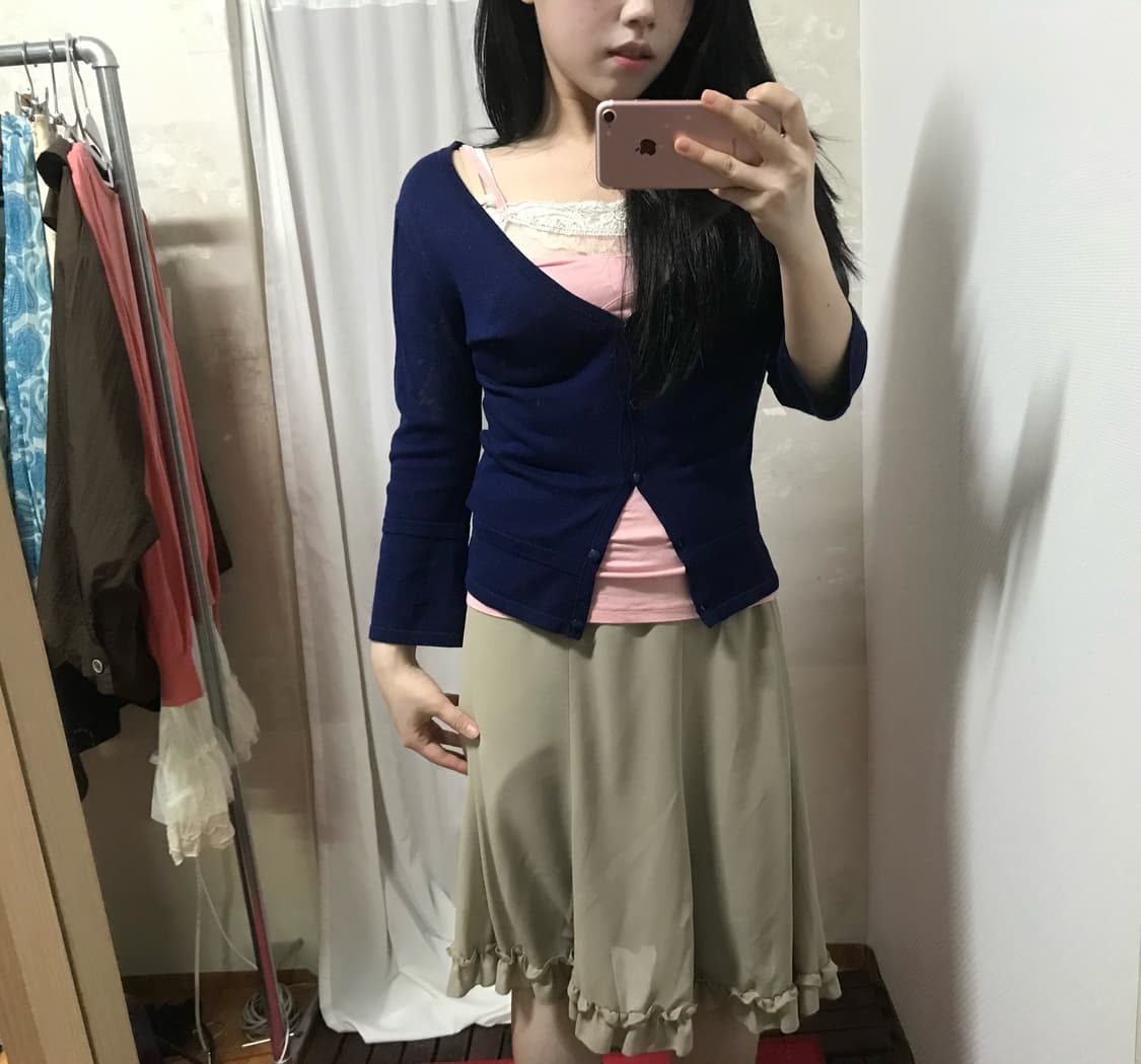 baby pink lace sleeveless  상품이미지3