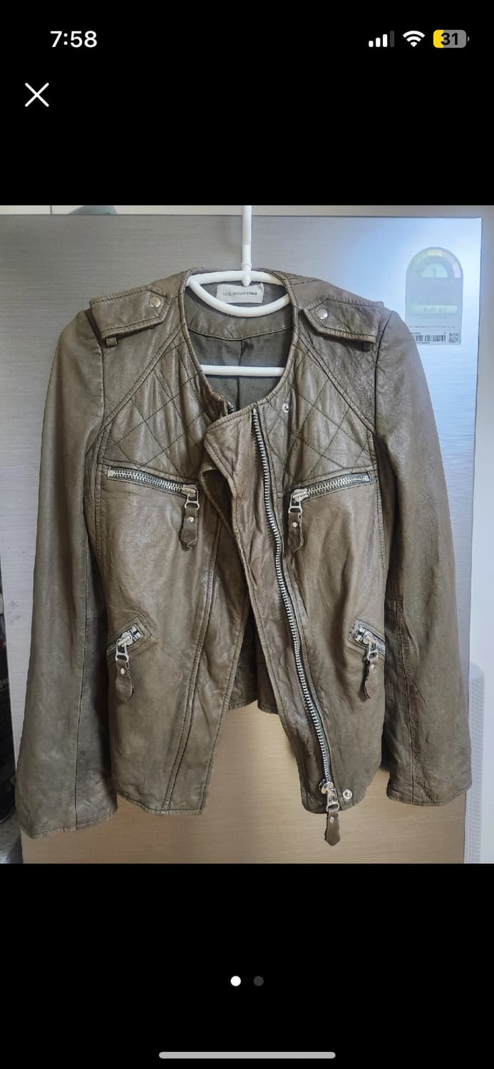 이자벨마랑 브라운 레더자켓 34 상품이미지1