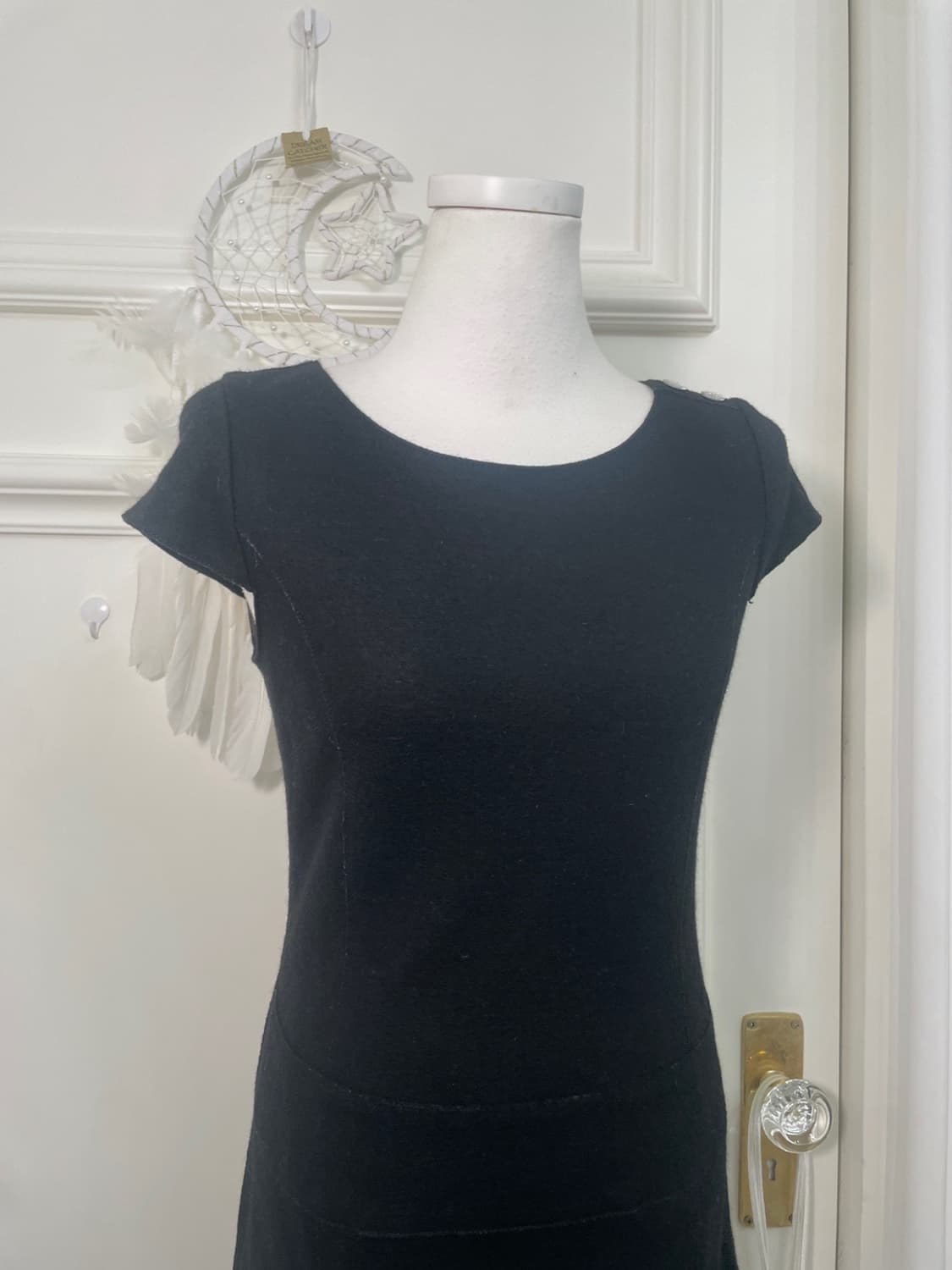 UNTITLED black wool princess line crysta 상품이미지5