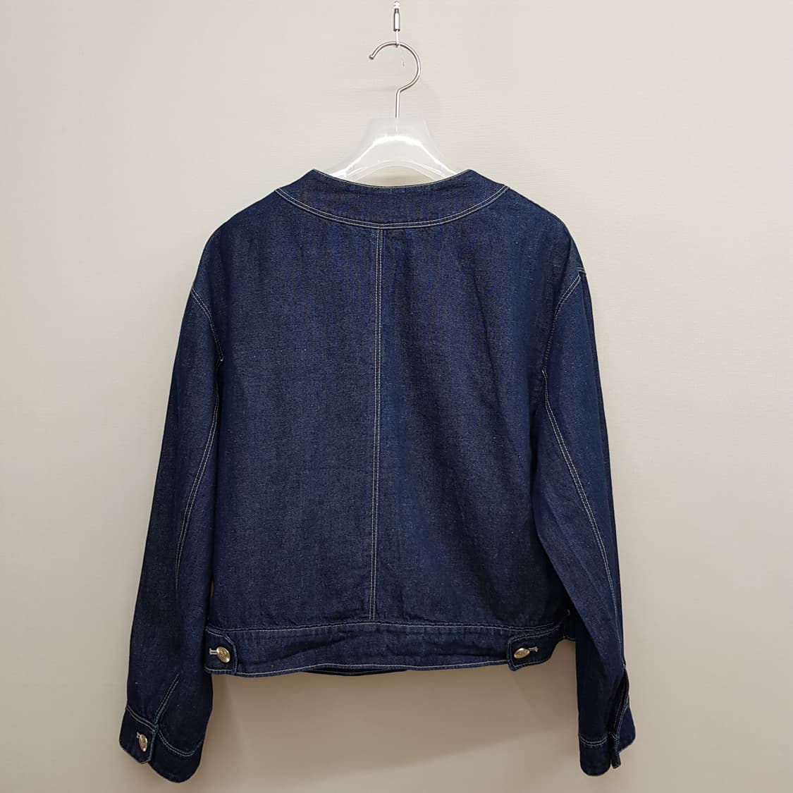 MICHAA 미샤 2022 노카라 데님 자켓 85-97-160사이즈 상품이미지4