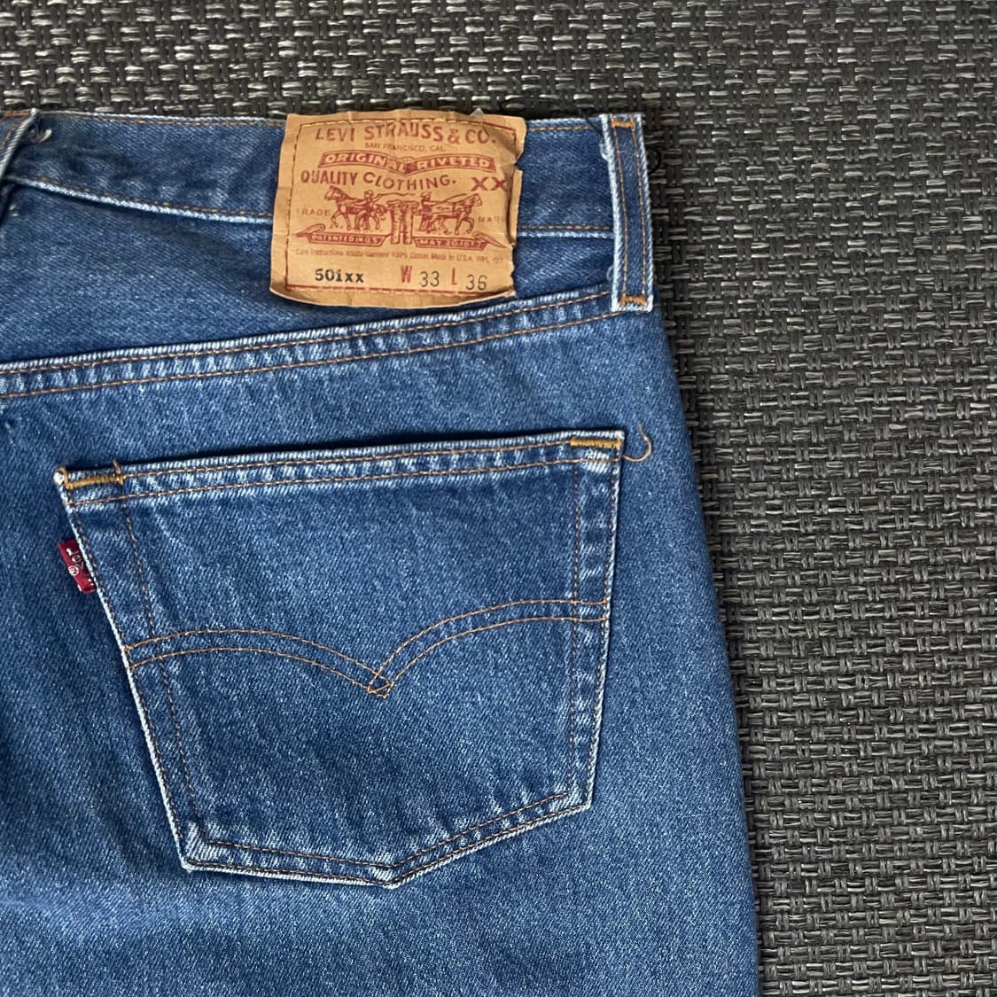 (30) 리바이스 501xx 중청 워싱 4버튼 스트레이트 데님 팬츠 상품이미지4