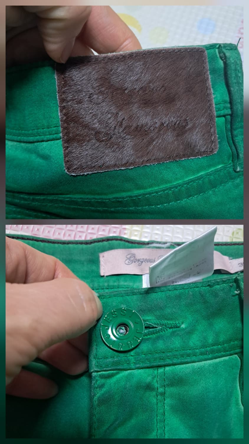 제시 Jessi 그린 슬림 스트레이트 코튼바지 29~30사이즈 상품이미지7