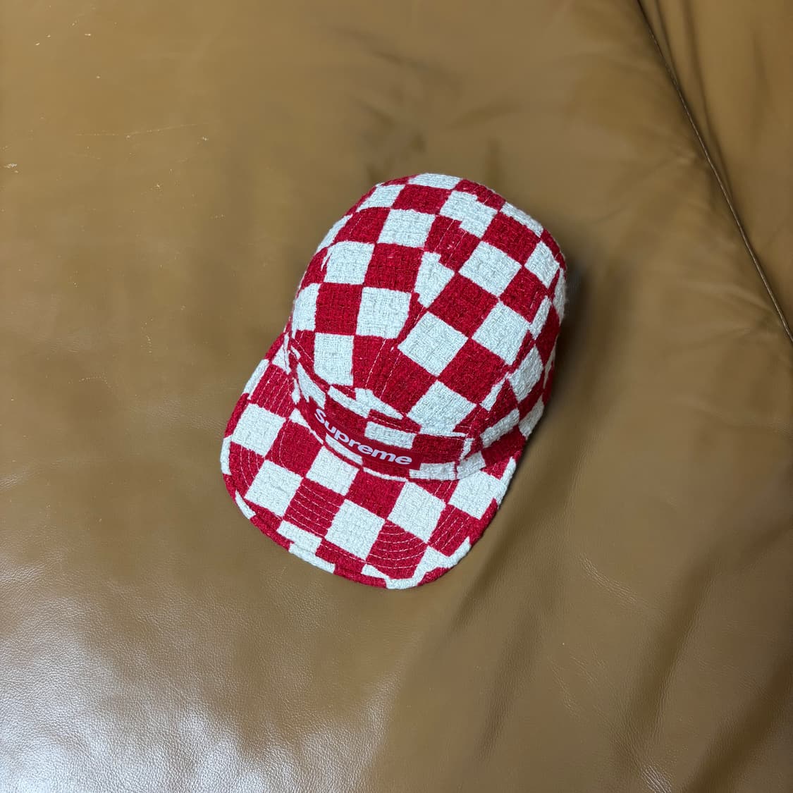 Supreme 슈프림 체커보드 레드 캠프캡 모자 (Checkboard) 상품이미지5