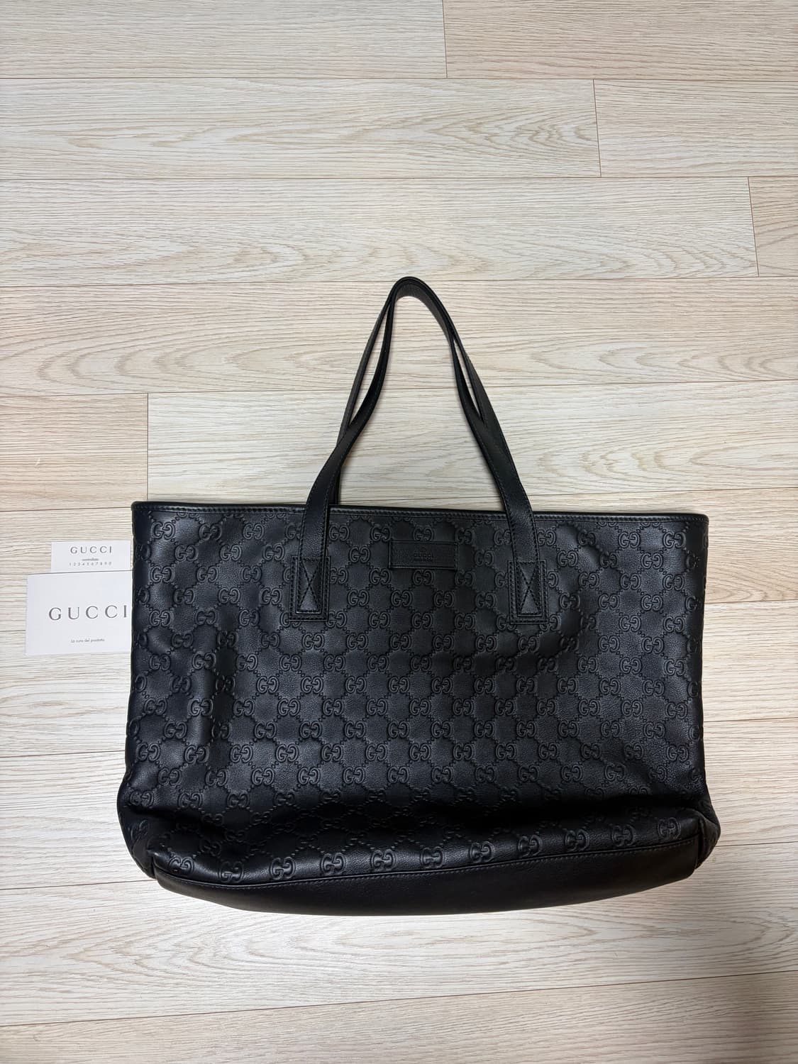 구찌 GG 올블랙 토드백 (3회 사용) 상품이미지1