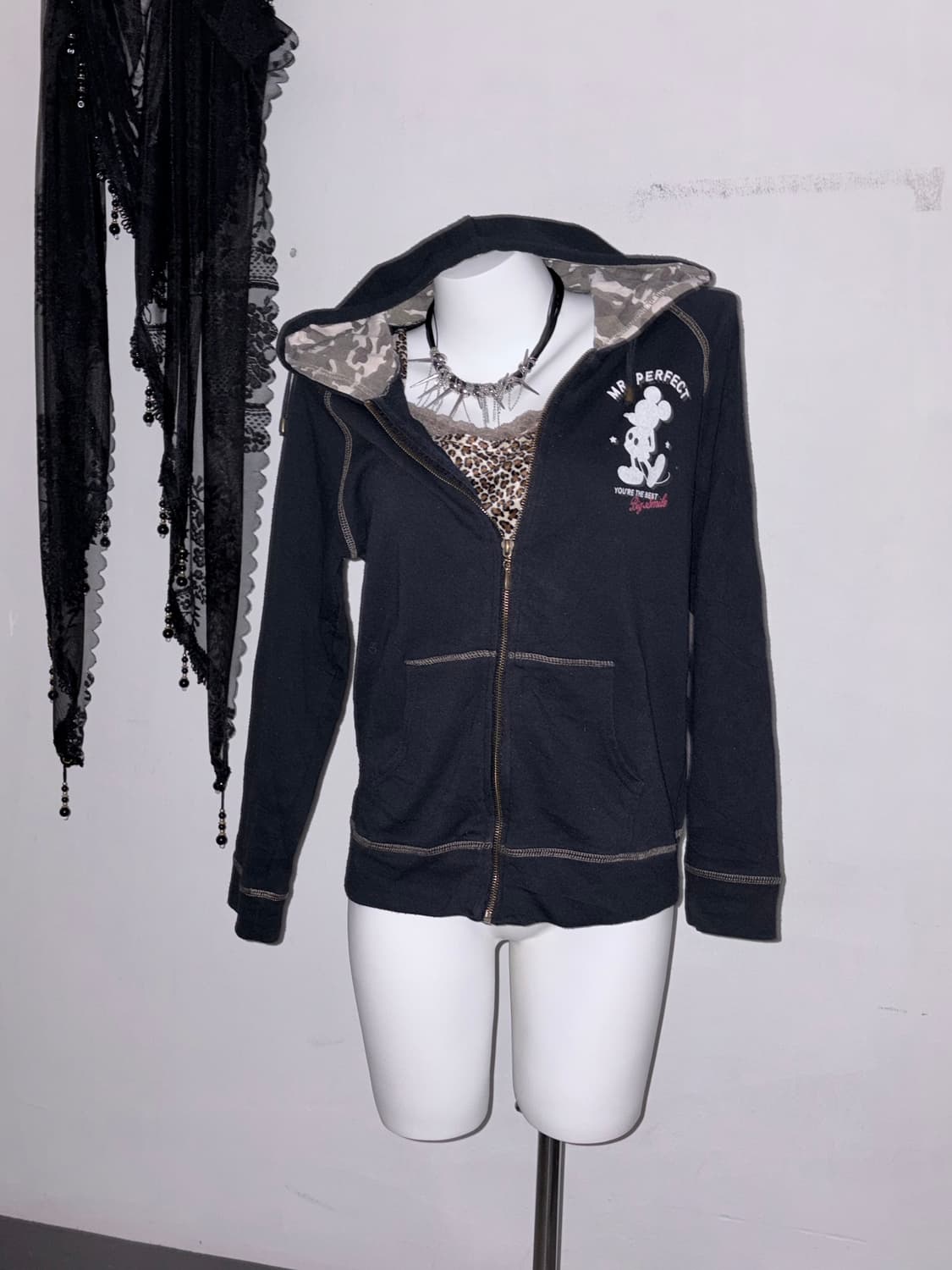 밀리터리 오네갸루 호피 카고바지 00s 코디세트 상품이미지5