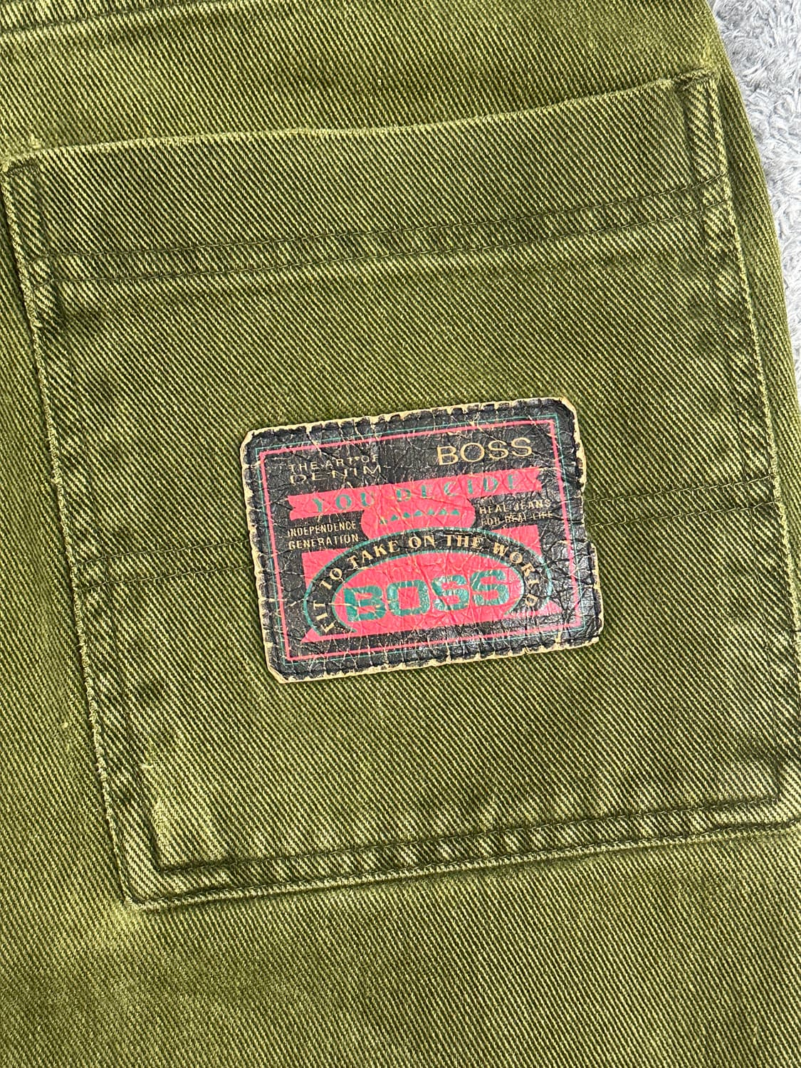 90s BOSS 페이디드 배기핏 데님 팬츠 36 상품이미지6