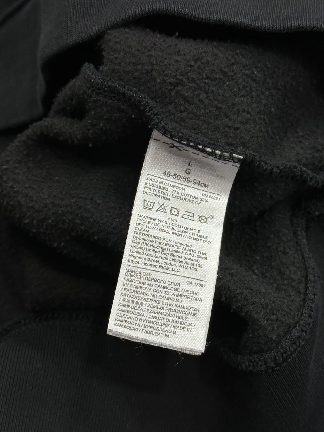 갭 블랙 후드티 상품이미지5