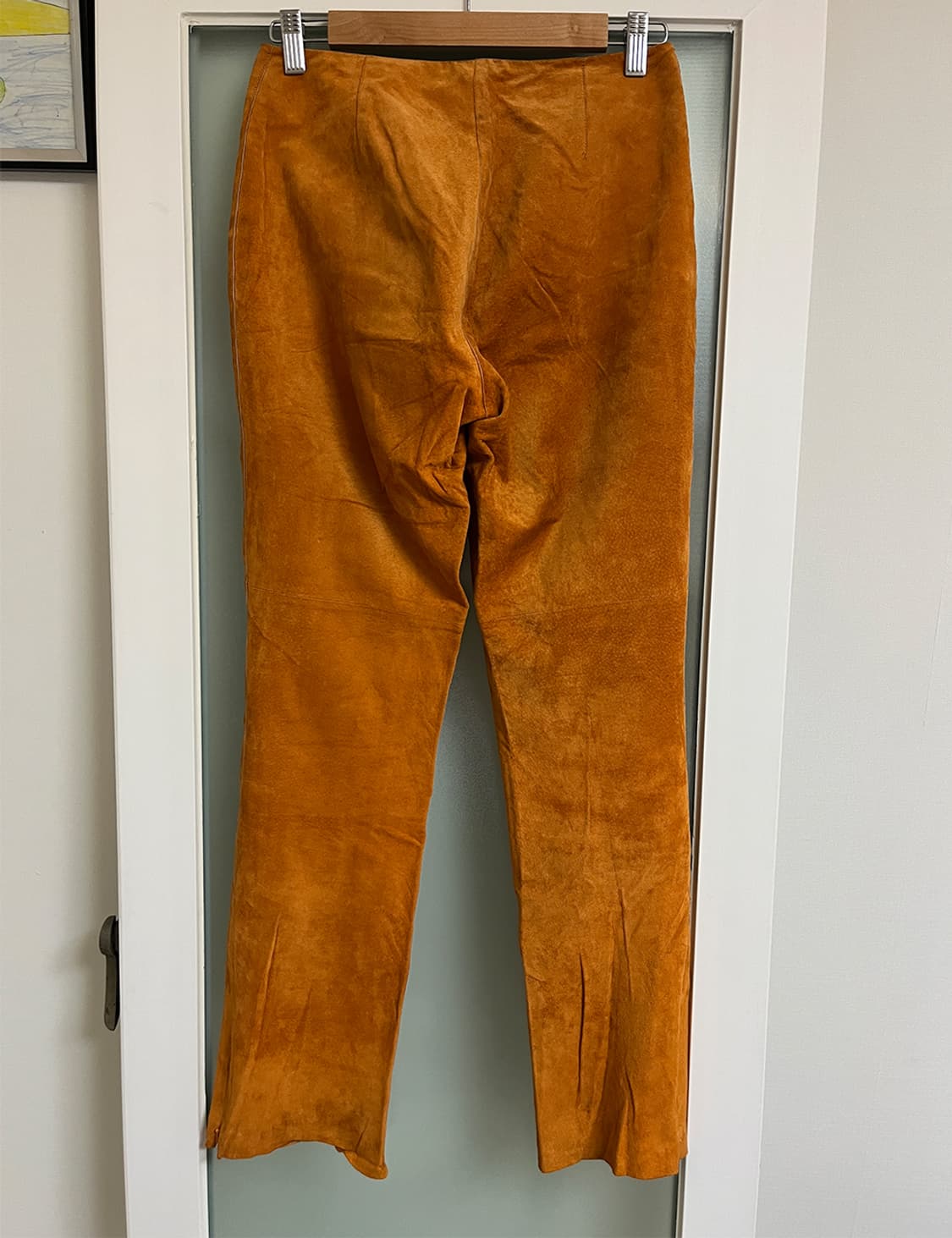 Orange suede leather pants 상품이미지7