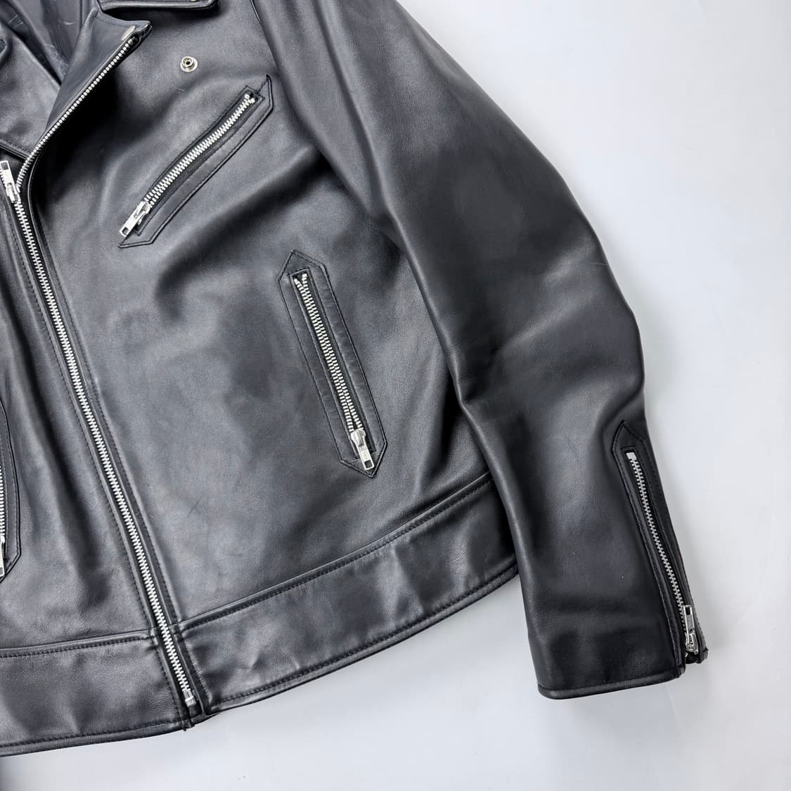 토니웩 카우하이드 레더 바이커 자켓 상품이미지5
