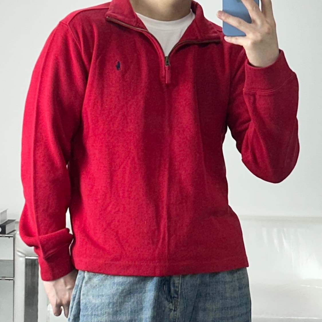 폴로 랄프로렌 하프집업 코튼니트 XL 상품이미지1