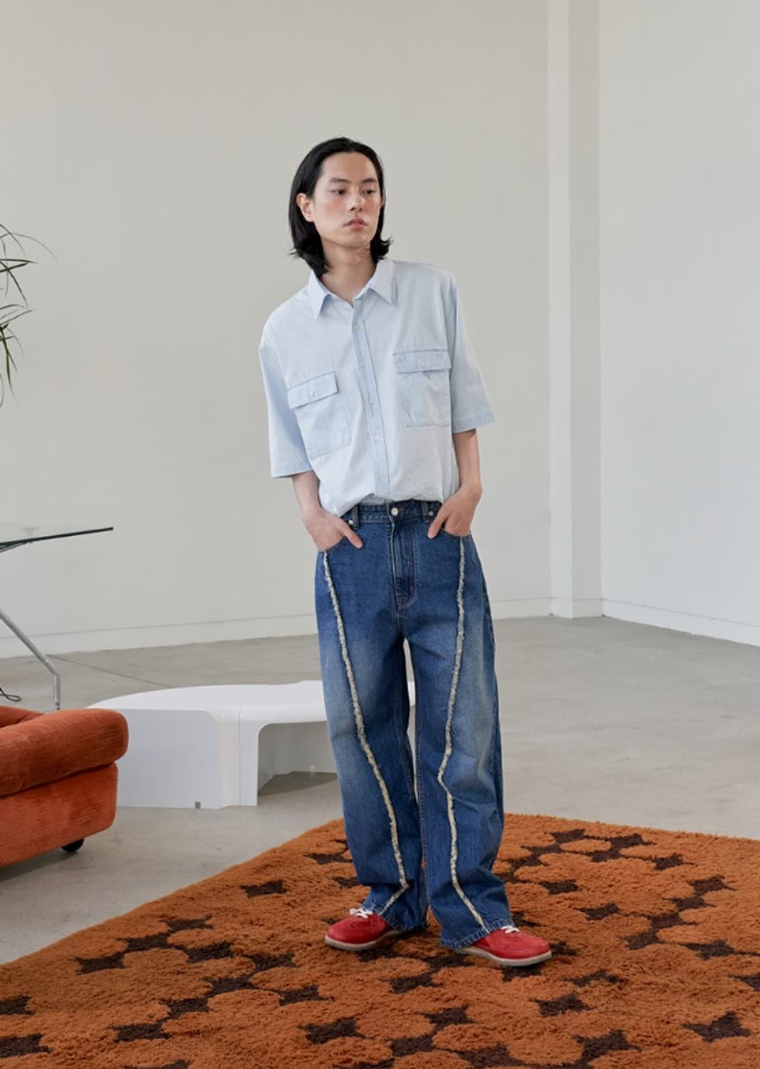 노운 wave cut denim pants 상품이미지8