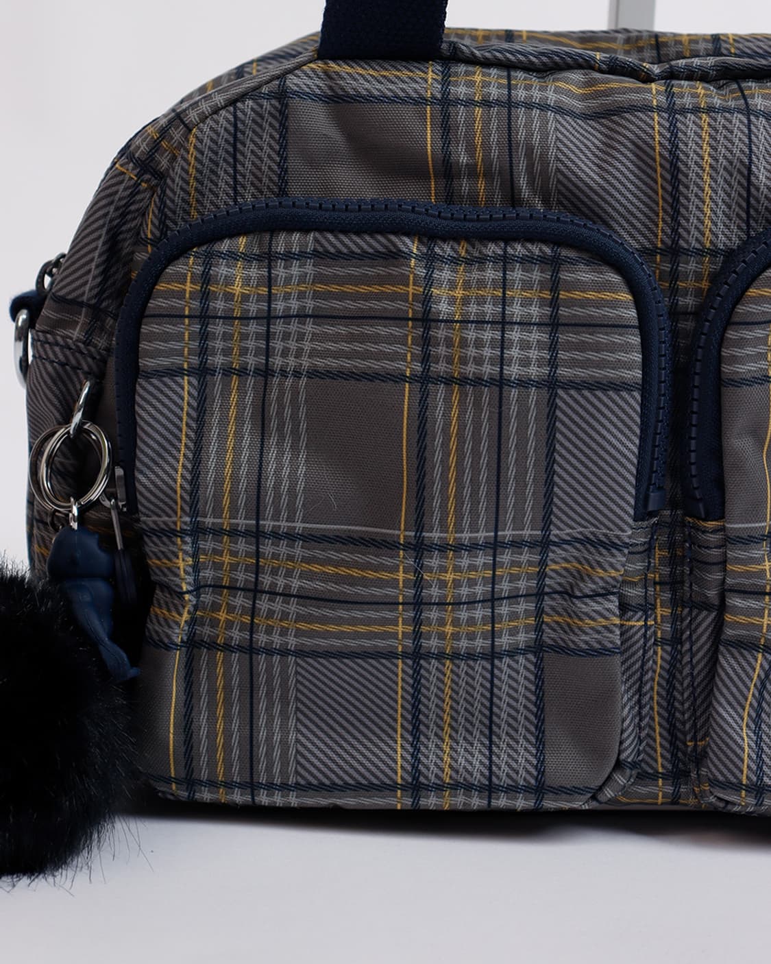 [Kipling] 체크패턴 멀티 포켓 나일론 토트백 상품이미지5