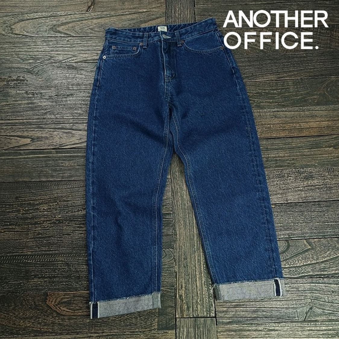 [어나더오피스] 셀비지 롤업 테이퍼드 데님 팬츠 청바지 M19652 상품이미지1